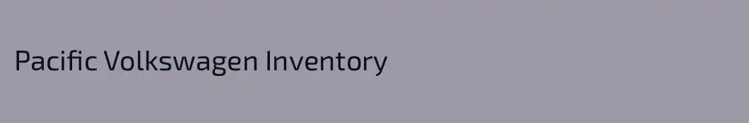 Pacific Volkswagen Inventory